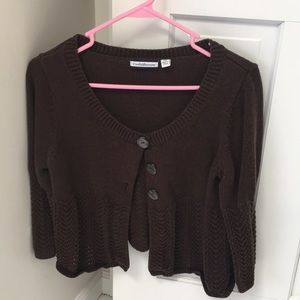 Croft & Barrow Brown Sweater Cardigan